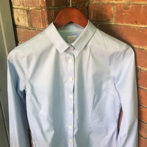 Brooks Brothers Blue Non-Iron Tailored Dress Shirt - Picture 3 of 6